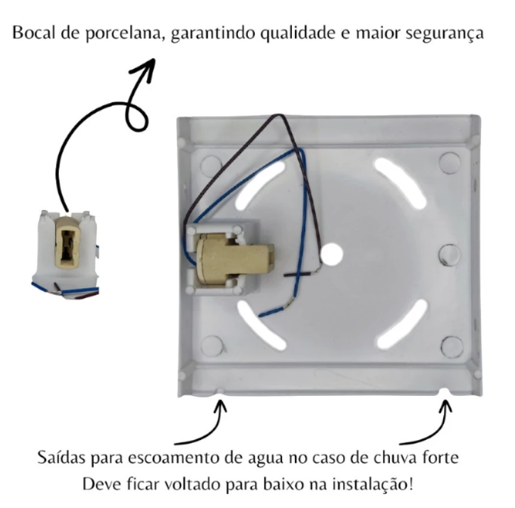 Kit 02 Arandela Dois Fachos Parede Muro 110/220 Volts