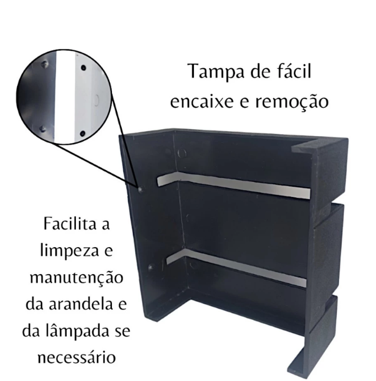 Kit 02 Arandela Dois Fachos Parede Muro 110/220 Volts