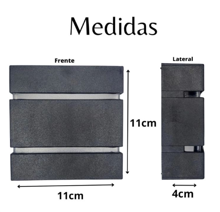 Kit 02 Arandela Dois Fachos Parede Muro 110/220 Volts