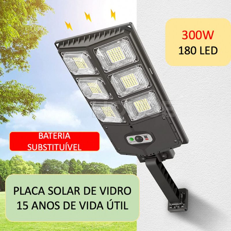 Luminária Solar 300W Externa