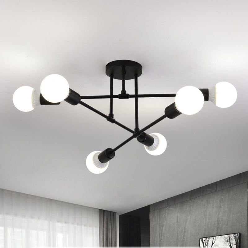 Lustre de Teto Minimalista Preto