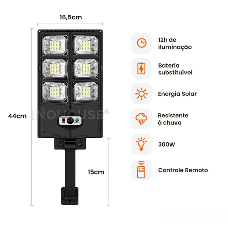 Luminária Solar 300W Externa