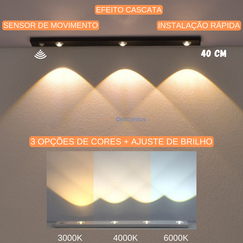 Luminárias Recarregável com sensor de movimento