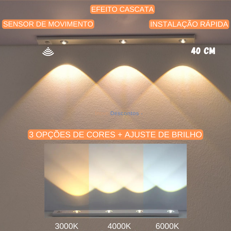 Luminárias Recarregável com sensor de movimento