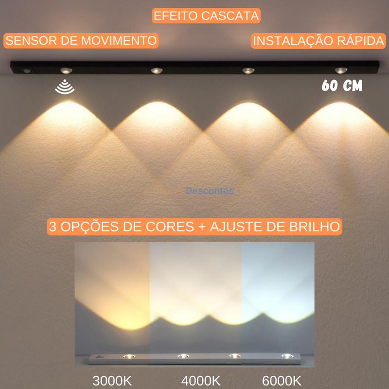 Luminárias Recarregável com sensor de movimento