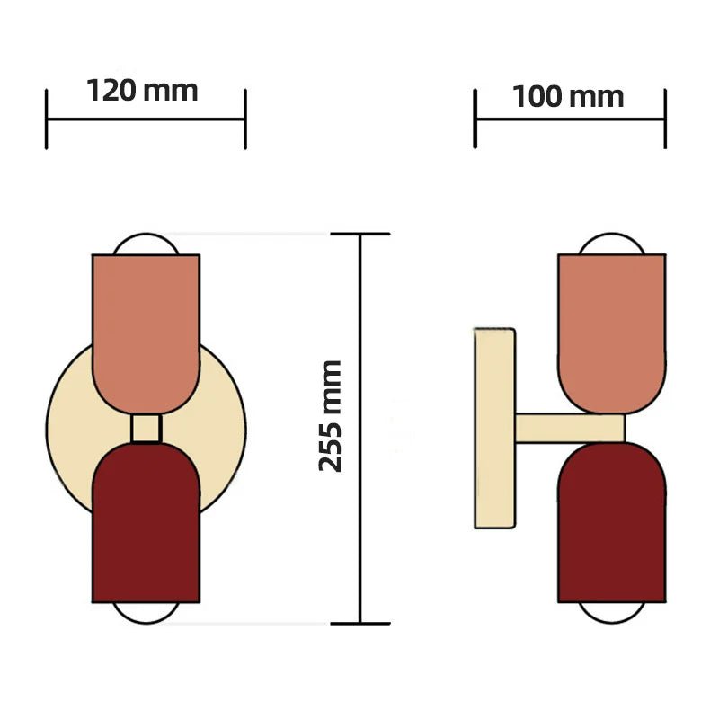 Arandela de Parede Dupla Minimalista